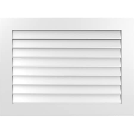 Ekena Millwork Vertical Surface Mount PVC Gable Vent: Non-Functional, w/3-1/2"W x 1"H, Standard Frame, 38"W x 28"H GVPVE38X2801SN